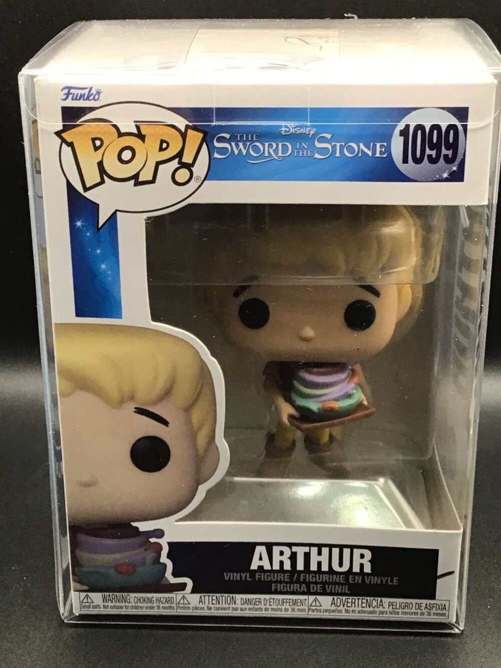 Funko Pop Vinyl Disney Sword in the Stone Arthur #1099 Figure w/Pop Protector Ne